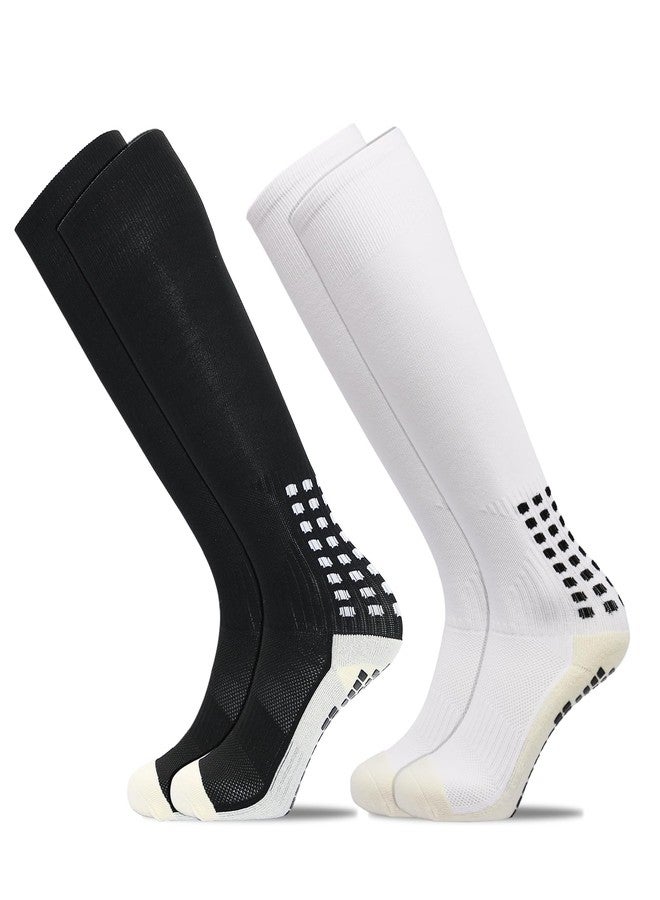 Yufree Mens Knee High Grip Soccer Socks Non Slip Long Socks for Football Basketball Sports - Image 1